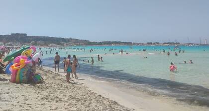 Mediterranean Beach just a two minute walk from beautiful Villa Sicily Wonders