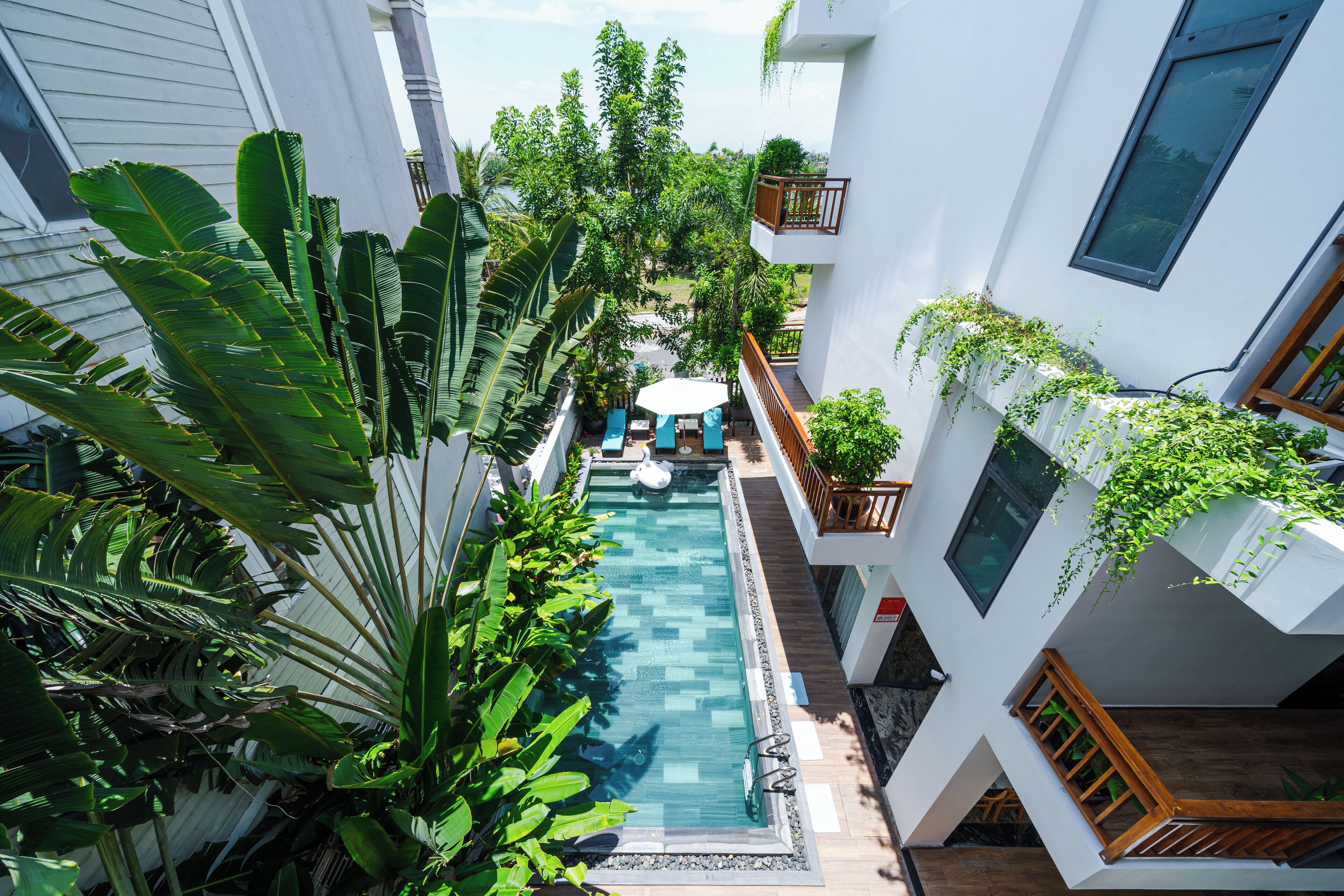 Panoramic Double Room, Pool View | Terrace/patio