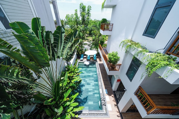 Panoramic Double Room, Pool View | Terrace/patio