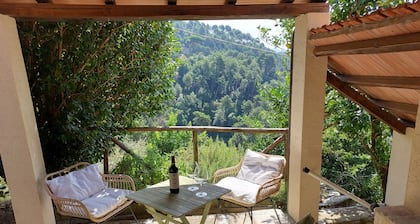 Beautiful semi-detached house, view over the coast. Air conditioning,Wi-Fi