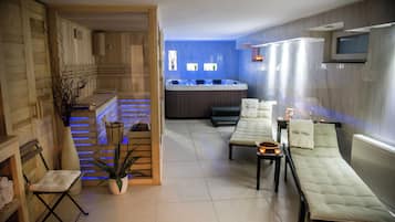 Sauna, hot tub, massages