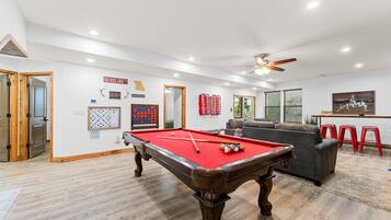 Newly felted pool table ready for your friendly pool tournament!