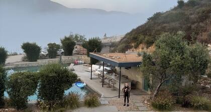 Trancas Canyon Retreat in majestic Malibu hills with breathtaking pool and views