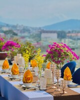 Outdoor banquet area