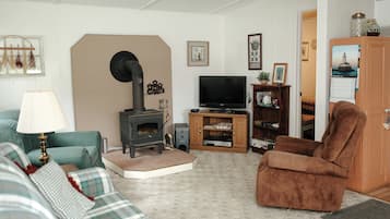Smart TV, DVD player, books