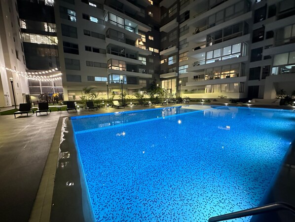 Indoor pool, outdoor pool