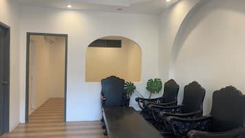 Family Quadruple Room | In-room safe, desk, laptop workspace, blackout drapes