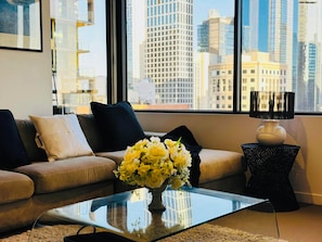 Living area - Experda two bedroom Corporate Suites (Melbourne)