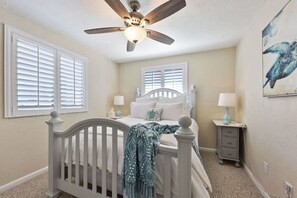 2 bedrooms, iron/ironing board, travel crib, WiFi