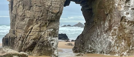 Chaises longues, serviettes de plage