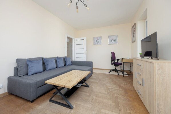 Apartment, 1 Bedroom, Balcony | Living room - Spacious Apartment for 4 by Renters (Warsaw)
