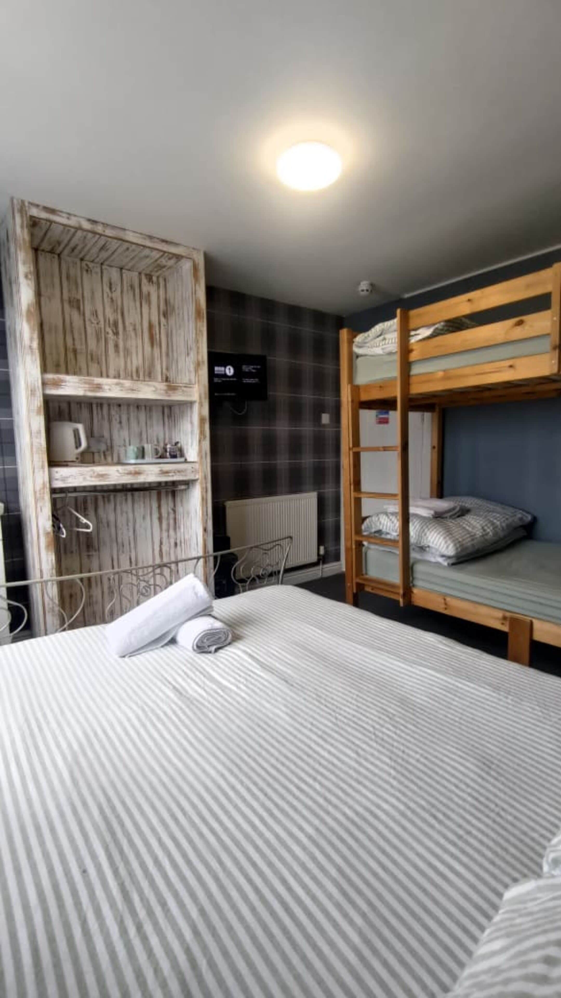 Desk, iron/ironing board, free WiFi, bed sheets