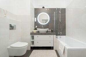 Apartment, 1 Bedroom, Balcony | Bathroom | Free toiletries, hair dryer, towels, soap - Apartment With Parking by Renters (Rzeszów)