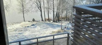 Studio with mini kitchen overlooking the lake