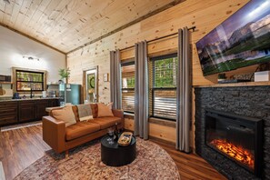 Smart-tv och eldstad