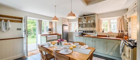Fridge, microwave, dishwasher, high chair
