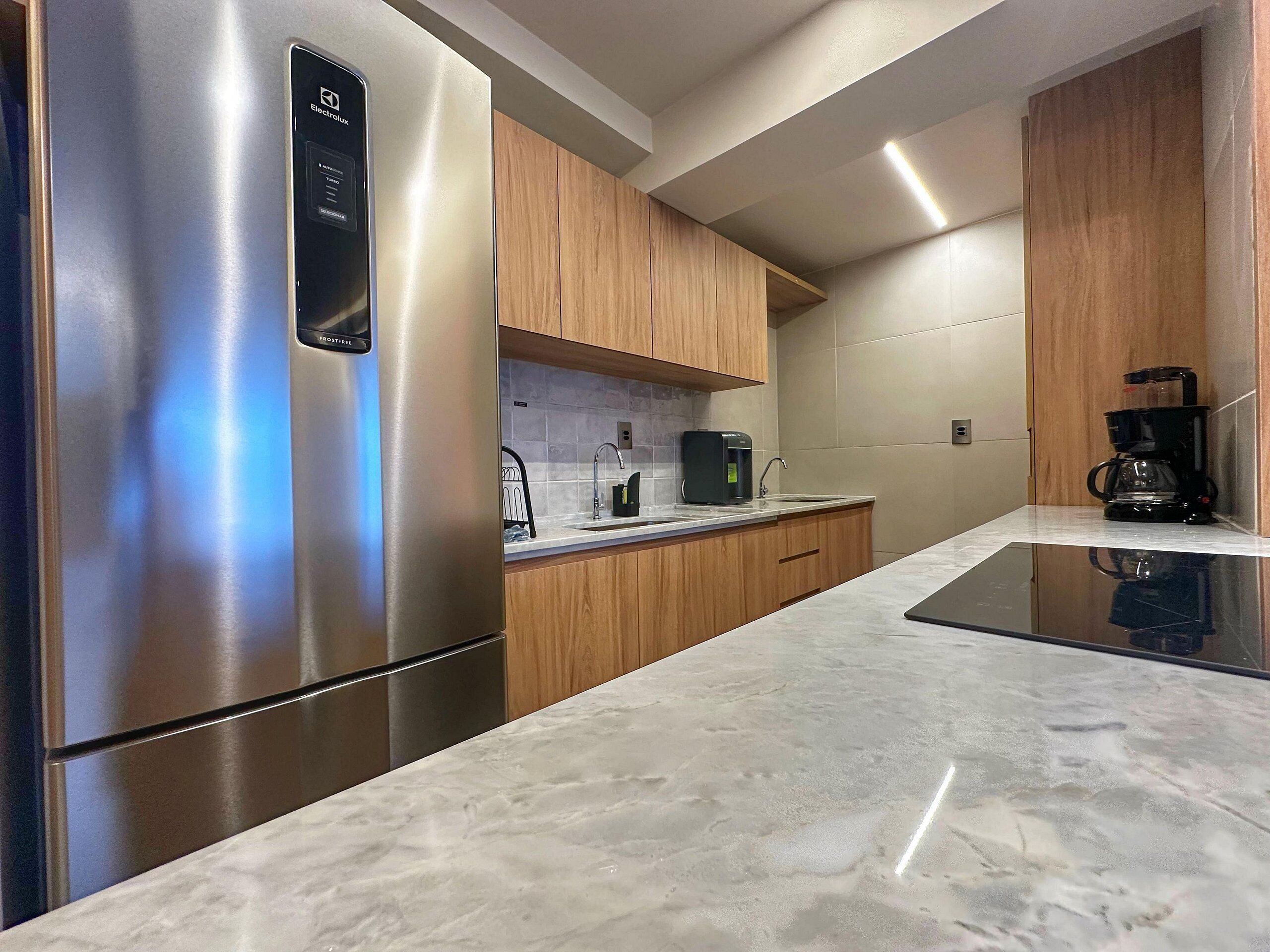 Presidential Apartment | Private kitchen | Fridge, microwave, coffee/tea maker, blender