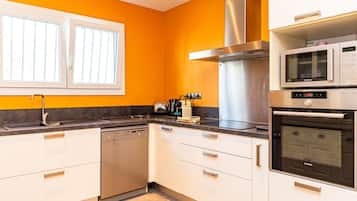 Microwave, oven, coffee/tea maker, toaster