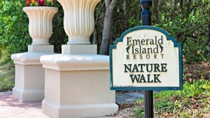 A sign for Emerald Island Resort's Nature Walk.