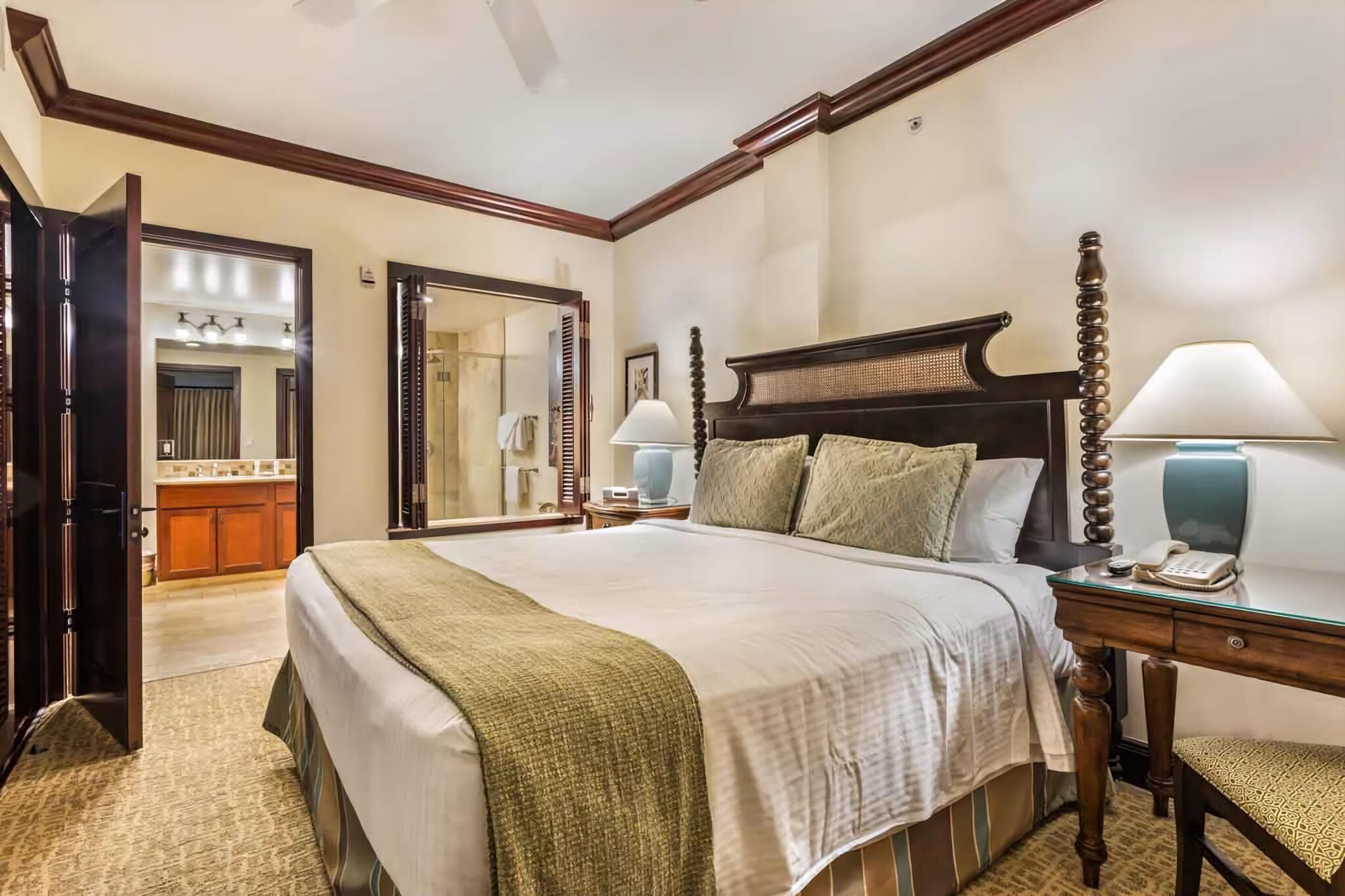 2 bedrooms, in-room safe, iron/ironing board, WiFi