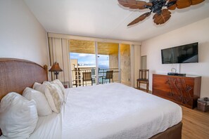 In-room safe, iron/ironing board, WiFi, bed sheets - Royal Kahana Maui 1218 Ocean View Studio (Lahaina)