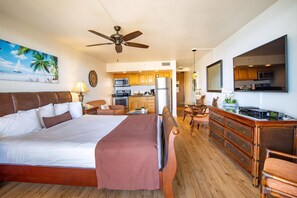 In-room safe, iron/ironing board, WiFi, bed sheets - Royal Kahana Maui 1119 Ocean View Studio (Lahaina)