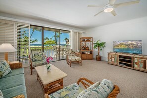 Living area - Kiahuna Plantation Resort Ocean View 2 Bedroom (Koloa)