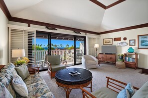 Living area - Kiahuna Plantation Resort Partial Ocean 2 Bedroom (Koloa)