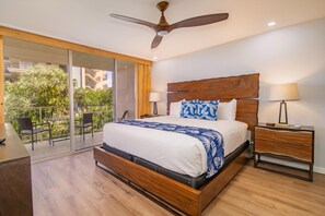 In-room safe, iron/ironing board, WiFi, bed sheets - Royal Kahana Maui 202 Ocean View Studio (Lahaina)