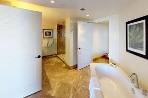 Hair dryer, towels