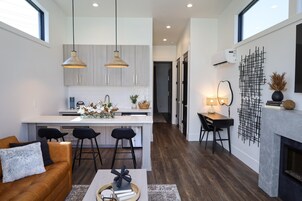 Cottage | Living area | 65-inch Smart TV with digital channels, fireplace, Netflix