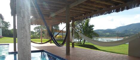 Outdoor pool, a heated pool