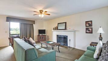 TV, fireplace, ping pong