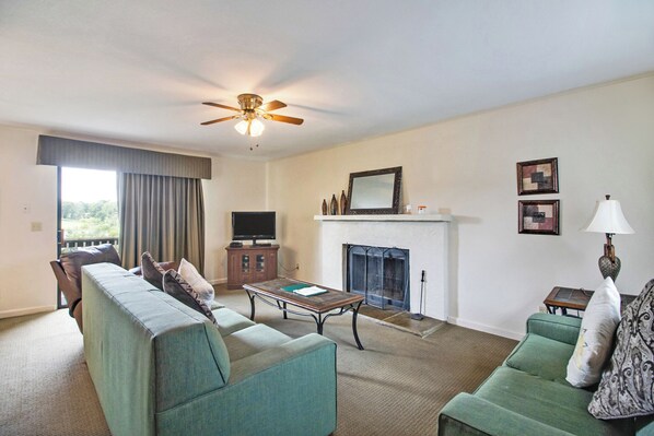 TV, fireplace, ping pong
