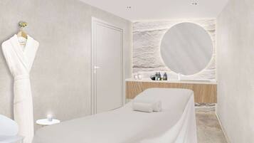 Sauna, hot tub, steam room, massages