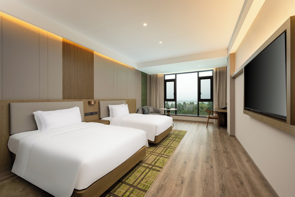 Habitación Premium, 2 camas dobles, vistas a la montaña | Ropa de cama