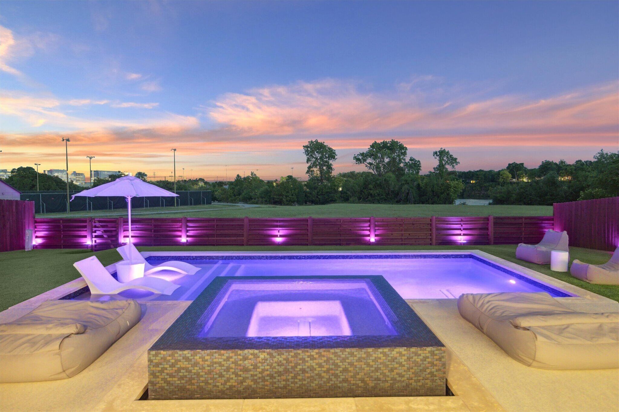 A heated pool