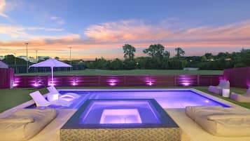 A heated pool