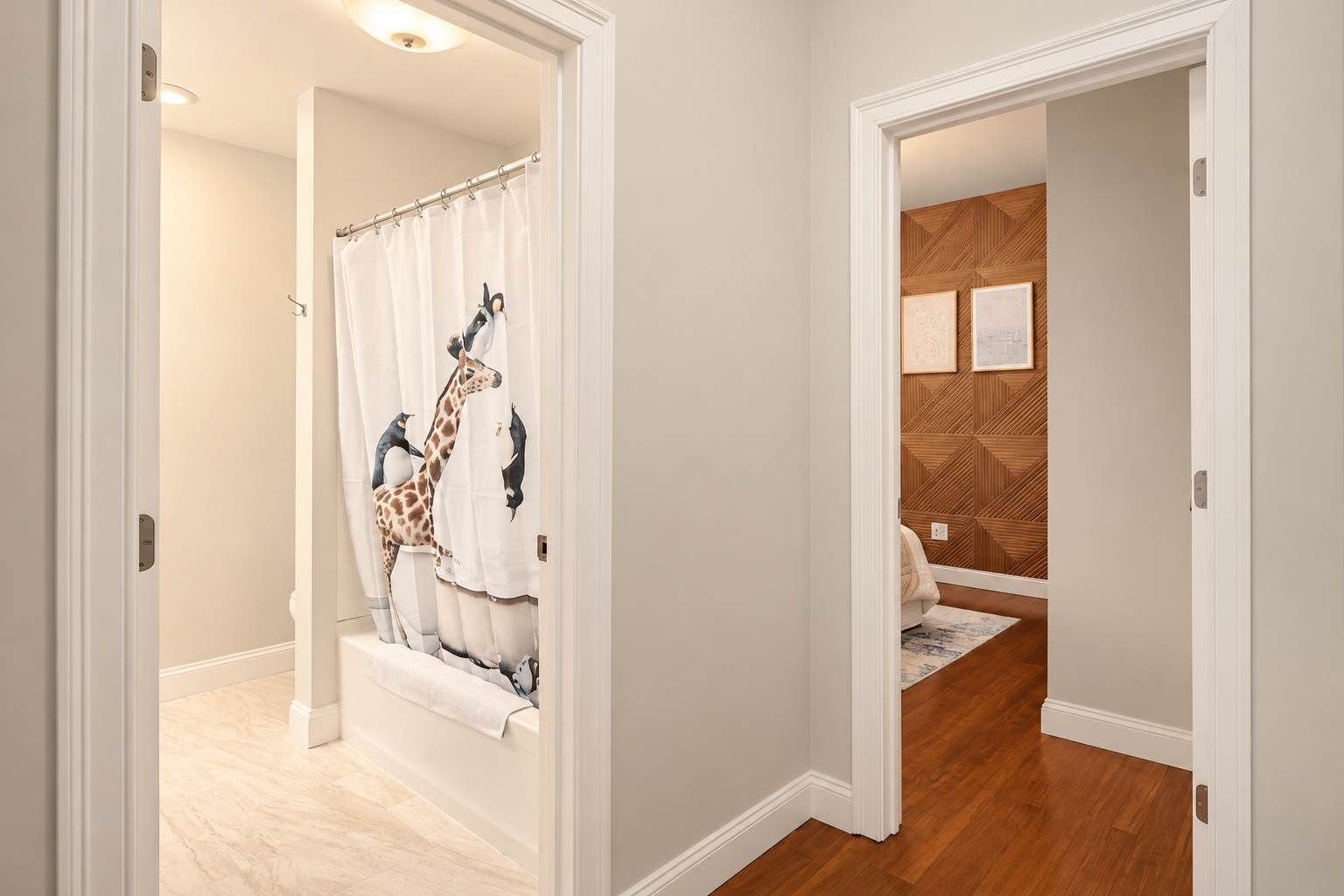 Warm Modern Hallway Retreat