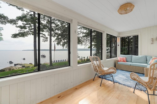 Direct Sebago Lake Waterfront - Sandy Beach, Dock & Mooring - 3BR/2BA +more
