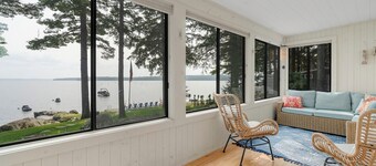 Direct Sebago Lake Waterfront - Sandy Beach, Dock & Mooring - 3BR/2BA +more
