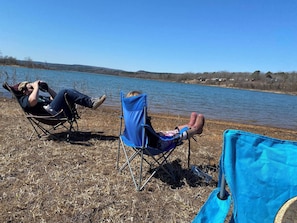 Sun-loungers, beach towels