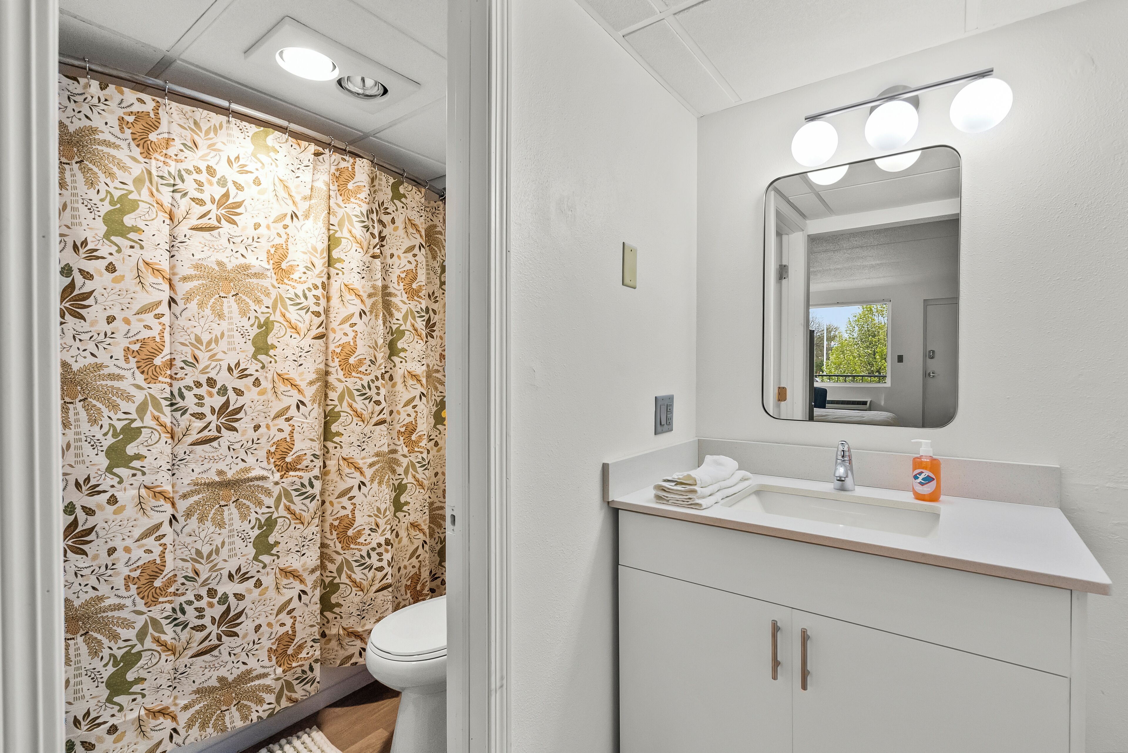 Asciugacapelli, asciugamani, sapone, shampoo