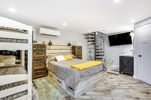 1 chambre, bureau, accès Internet, draps fournis