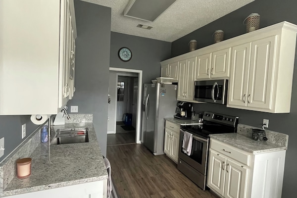 Microwave, oven, stovetop, dishwasher