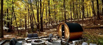 Modern Zen Chalet at the Foot of Gunks w Mt. View and barrel outside sauna