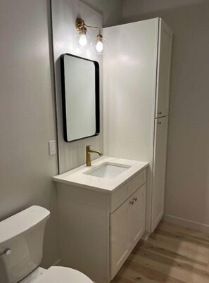 Serviettes fournies, savon, papier toilette