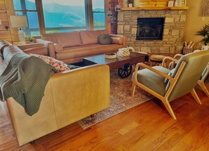 Smart-tv en een open haard