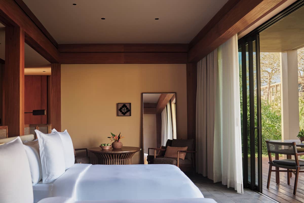 Premium bedding, free minibar items, in-room safe