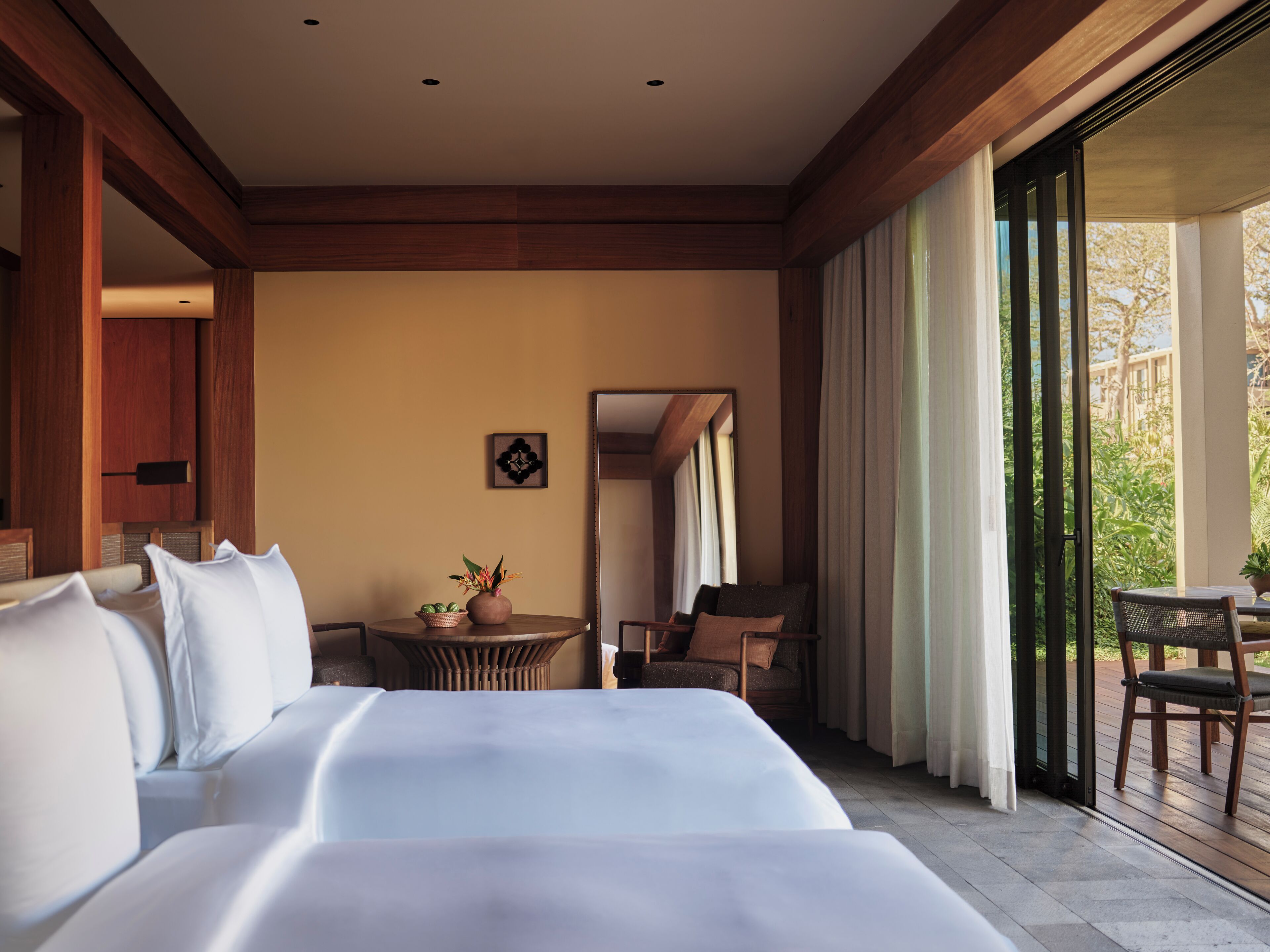 Premium bedding, free minibar items, in-room safe